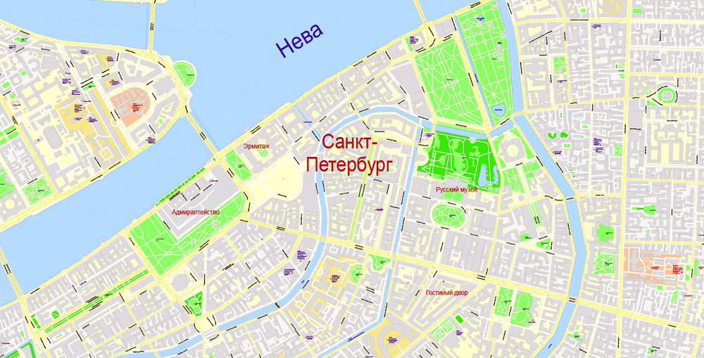 Карта центра питера