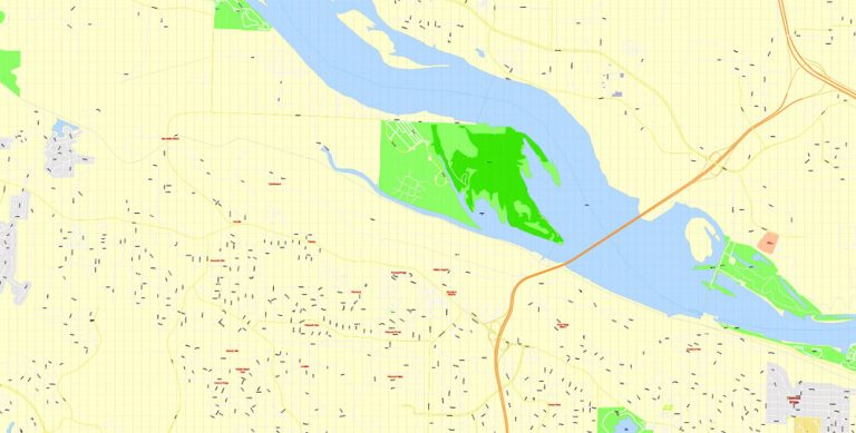 Little Rock metro area Printable Vector Map, Arkansas US, exact vector ...