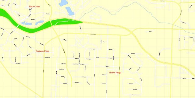 Little Rock metro area Printable Vector Map, Arkansas US, exact vector ...