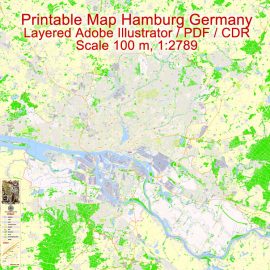 City map Hamburg CDR