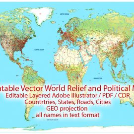 City plan World Political Roads PDF