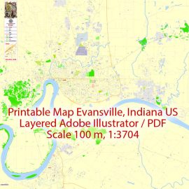 Pdf map Evansville Indiana CDR