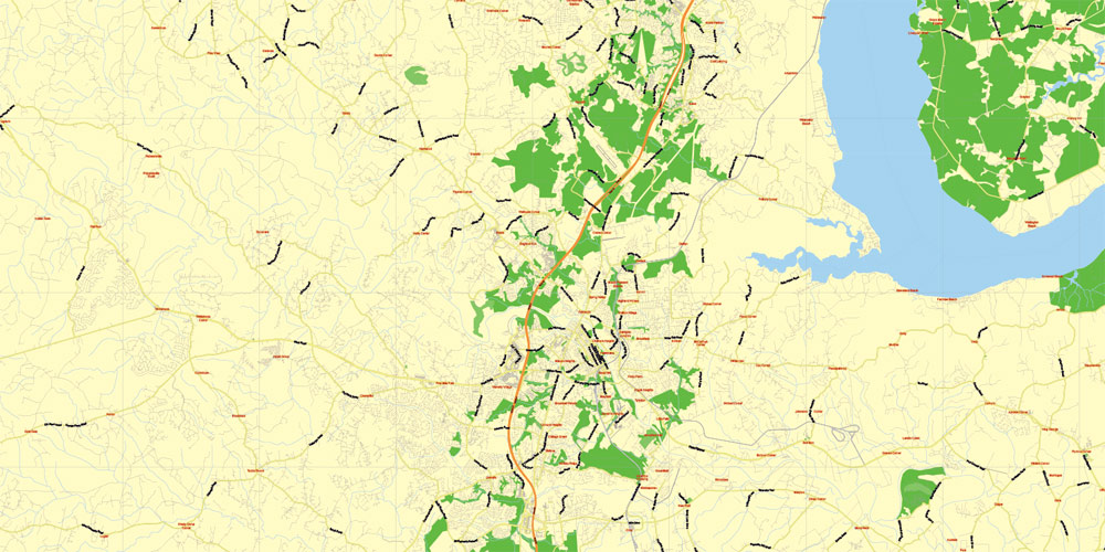 Washington DC Map + Baltimore + part of Virginia Map Editable Printable exact detailed vector City Plan Scale 1:58494 Adobe Illustrator Street Map