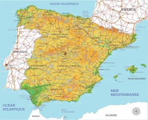 full map Spain Vector