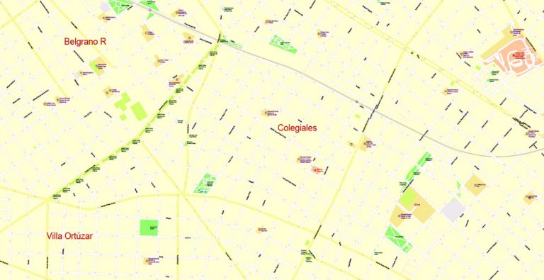 City Map Buenos Aires Vector Urban Plan CorelDraw Editable Street Map