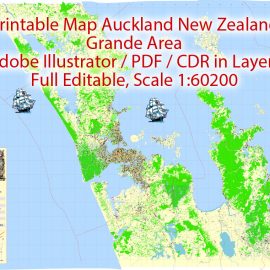 Illustrator map Gisborne New Zealand PDF