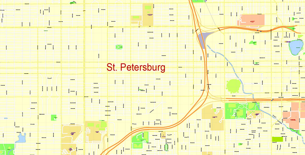 Urban plan St Petersburg Florida pdf, illustrator, AutoCAD: for business and city development