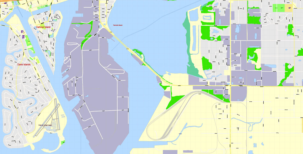 Urban plan St Petersburg Florida pdf, illustrator, AutoCAD: for business and city development