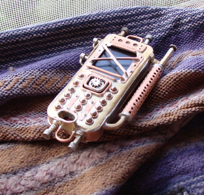 #steampunk #phone #design #brass, #chasing, #soldering and straight arms