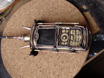 Fremen Atreides (Dune) #steampunk #phone #design #brass, #chasing, #soldering and straight arms
