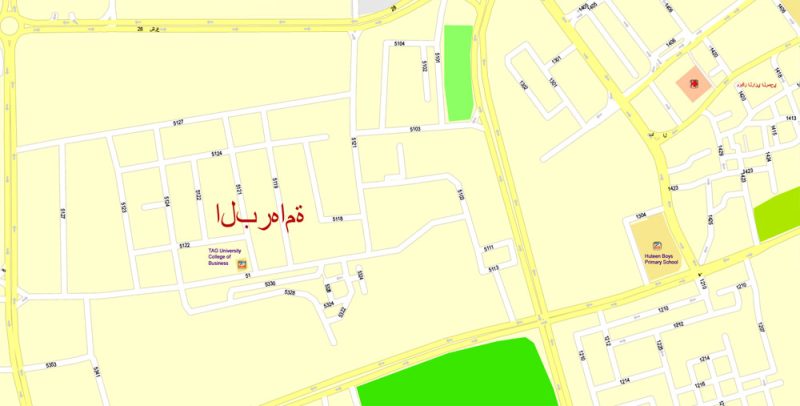 City Map Bahrain Vector Urban Plan Adobe Illustrator Editable Street Map