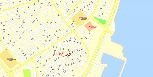 Printable City Map Bahrain Gvl17 Ai 10 Ai Pdf Cdr 6 640x324 