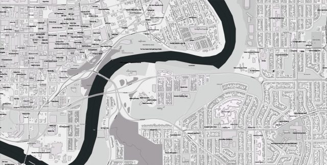 Edmonton Printable Map, Canada, exact City Plan full editable, Adobe ...