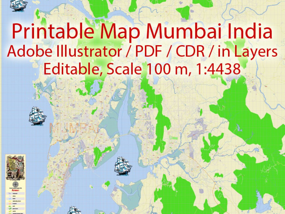 City Map Mumbai Vector Urban Plan Adobe Pdf Editable Street Map ___ searchable map and satellite view of the city of mumbai (मुम्बई), india. vector maps city plans street maps adobe illustrator pdf corel draw