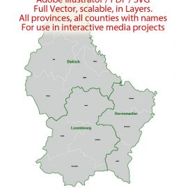Editable map Luxembourg PDF