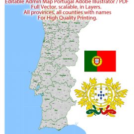 Editable map Lisbon PDF