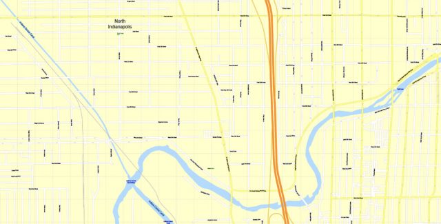 Download Map Indianapolis US, exact vector City Plan editable ...