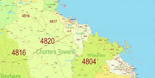Australia PDF Vector Map Roads Admin Zip POA editable Adobe PDF