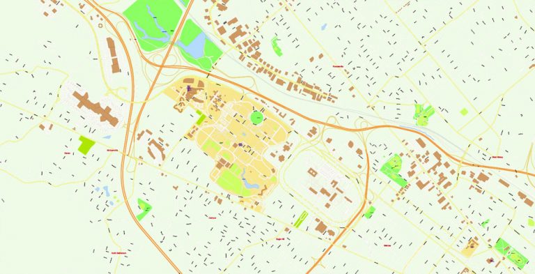 Albany New York Map Vector Printable Us Exact City Plan Full Editable