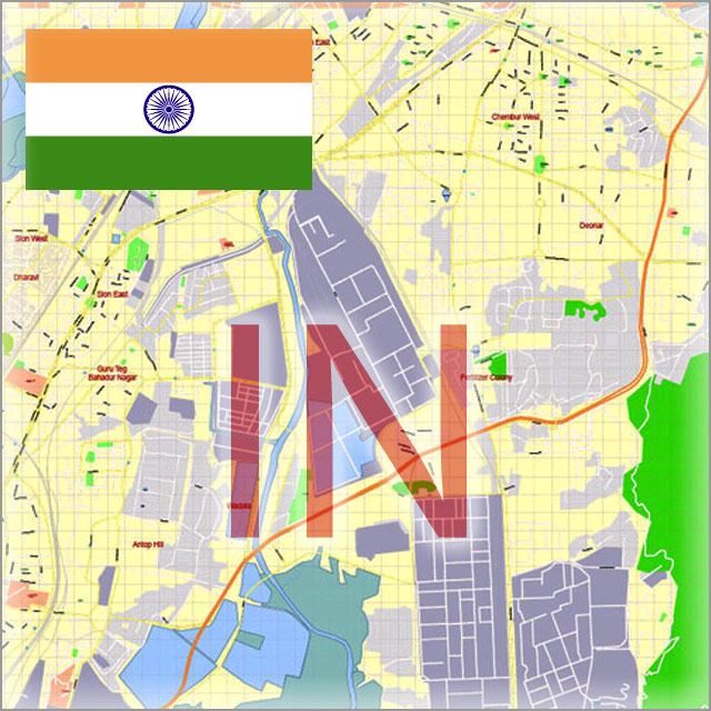 India cities vector maps: PDF and Adobe Illustrator