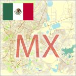 Mexico City Maps Vector Street Maps Country Maps and City Plans