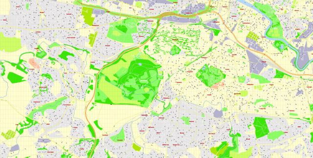 Glasgow PDF Map Vector Scotland Printable exact Detailed City Plan ...