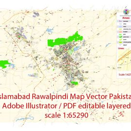 Editable map Lahore Pakistan PDF