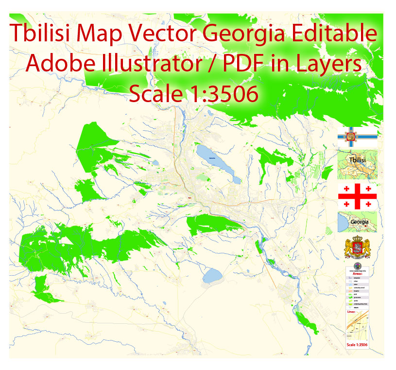 Georgia vector maps: PDF and Adobe Illustrator – Maps in Vector ...
