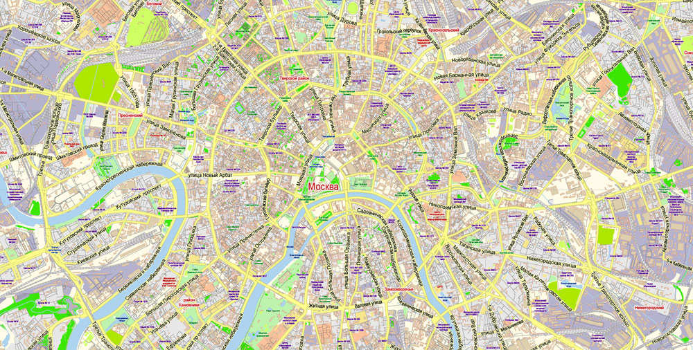 Карта москвы пдф