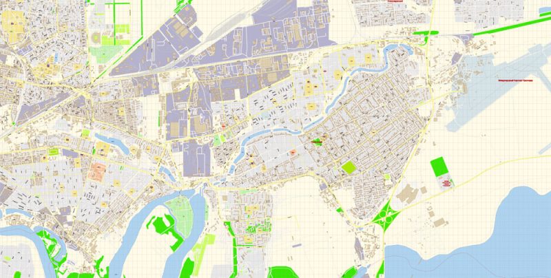 Краснодар векторная карта Россия подробная редактируемая в слоях, Adobe Illustrator