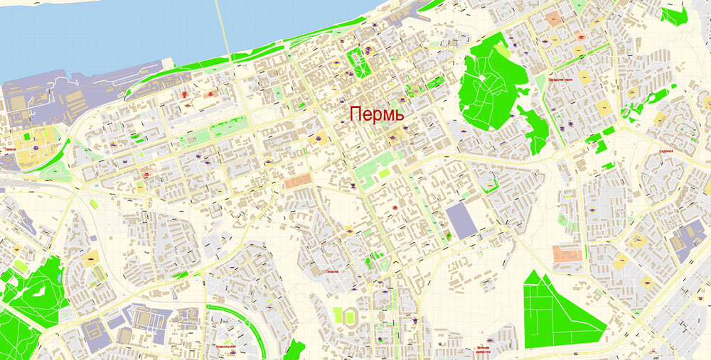 Карта перми с панорамой улиц