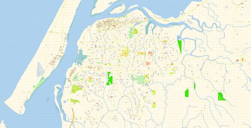 Arcata + Eureka California US Map Vector Exact City Plan detailed Street Map Adobe Illustrator in layers