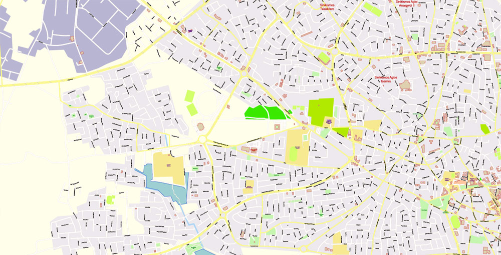 Cyprus Island Map Vector Greece Exact Plan detailed Road ...
