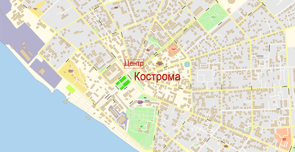 Карта костромы рисунок. Карта центра Костромы с улицами. Г Кострома на карте. Кострома. Карта города. Карта Костромы с улицами.