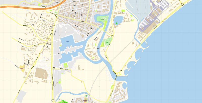 Cannes Area Map Vector France Exact City Plan detailed Street Map Adobe Illustrator in layers