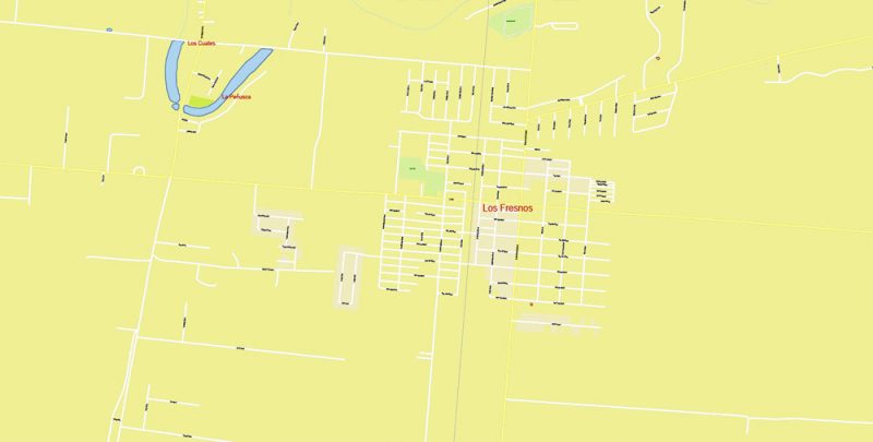 Brownsville, Harlingen, McAllen, Edinburg TX; Reynosa, Matamoros MX Map Vector Exact City Plan detailed Street Map Adobe Illustrator in layers