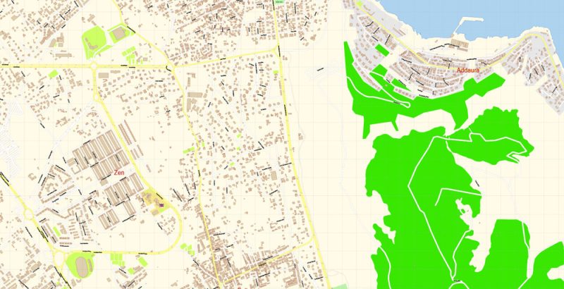 Palermo Italy Map Vector Exact City Plan detailed Street Map Adobe Illustrator in layers