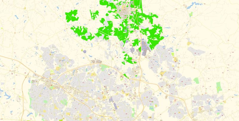 Richmond Virginia Map Vector Exact City Plan detailed Street Map Adobe Illustrator in layers