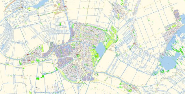 Alphen aan den Rijn Netherlands Map detailed City Plan editable Adobe