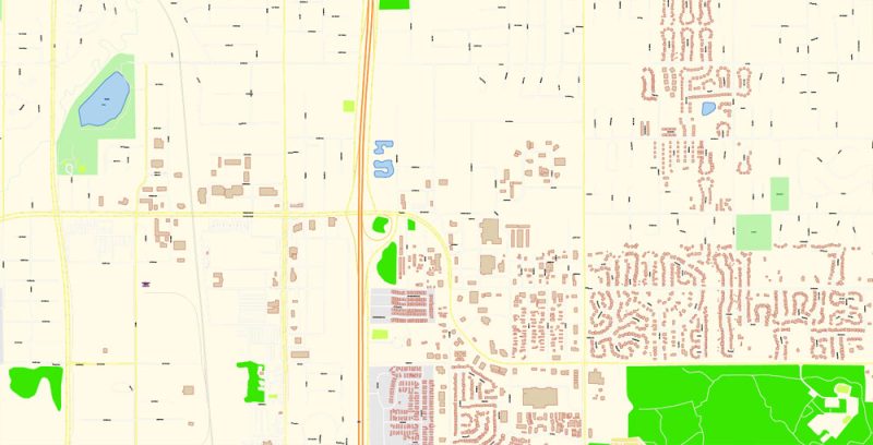 Anchorage Map Vector Alaska Exact City Plan detailed Street Map editable Adobe Illustrator in layers