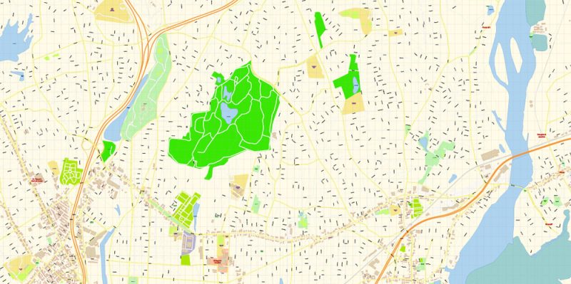 Bridgeport Map Vector Connecticut Exact City Plan detailed Street Map editable Adobe Illustrator in layers