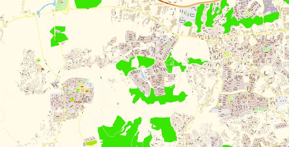 Urban plan San Juan metro area Puerto Rico: Digital Cartography