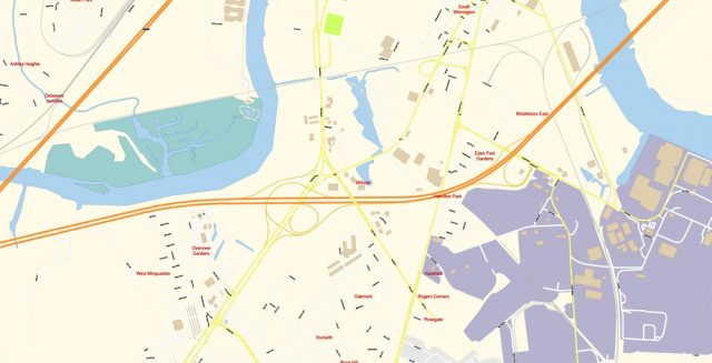 Wilmington PDF Map Vector Exact City Plan Delaware US detailed Street Map editable Adobe PDF in ...