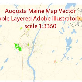 City map Augusta Maine PDF