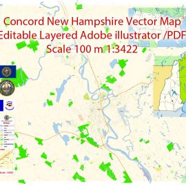 Editable map Concord New Hampshire