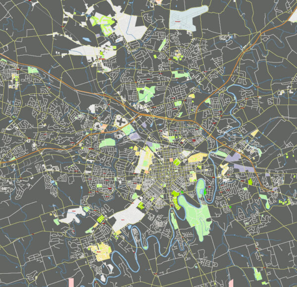 Lancaster Pennsylvania US: Free download vector map of Lancaster Pennsylvania US in Ai, PDF, SVG
