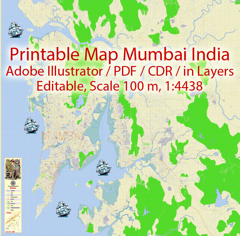 Urban plan Mumbai India: Digital Maps