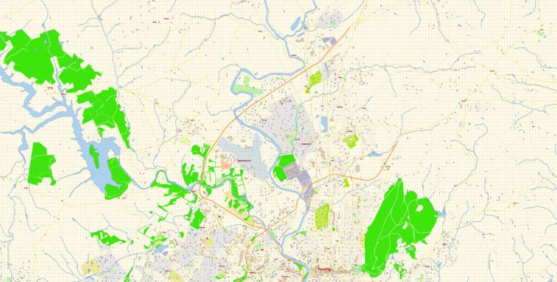 Reading Pennsylvania Map Vector Exact City Plan detailed Street Map editable Adobe Illustrator in layers