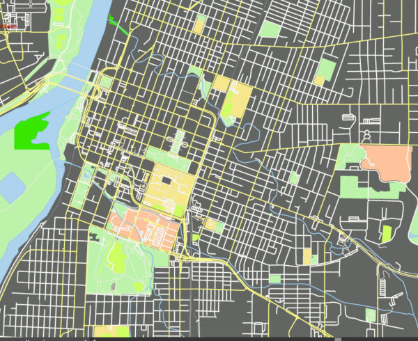Salem Oregon US: Free download vector map of Salem Oregon US in Ai, PDF ...
