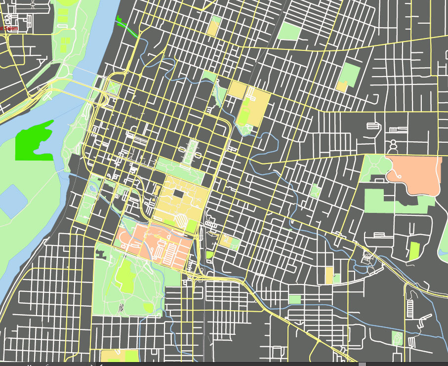 Salem Oregon US Free download vector map of Salem Oregon US in Ai, PDF